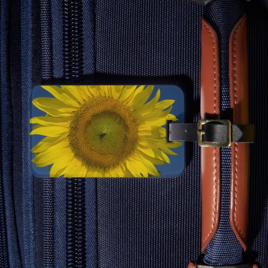 Étiquette À Bagage Tournesol jaune et ciel bleu (Insitu Rectoal 4)