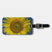 Étiquette À Bagage Tournesol jaune et ciel bleu (Devant horizontal)