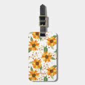 Étiquette À Bagage Tournesol personnalisé (Devant Vertical)
