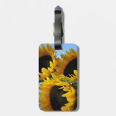 Étiquette À Bagage Tournesols (Dos Vertical)