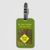 Étiquette À Bagage "Tous Ceux Qui errent Ne Sont Pas Perdus" (Devant Vertical)