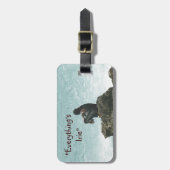 ÉTIQUETTE À BAGAGE "TOUT EST IRIE, MON", SCÈNE DES CARAÏBES (Devant Vertical)