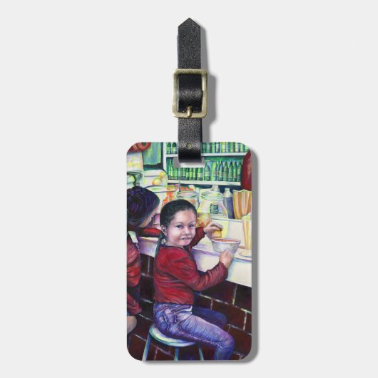 Étiquette À Bagage Toutes les bonnes filles ont de la glace (Devant Vertical)