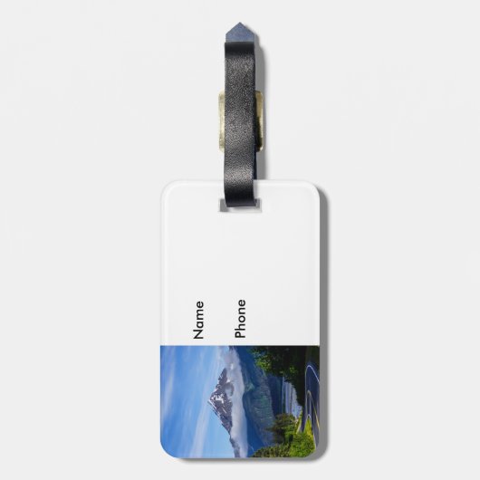 Étiquette À Bagage Tracé en Alaska (Dos Vertical)