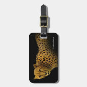 Étiquette À Bagage Traces commerciales avec un magnifique guépard (Devant Vertical)