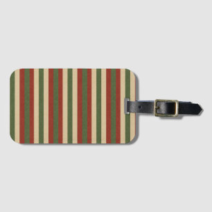 Étiquette À Bagage traditionnelles rayées de Noël colorées