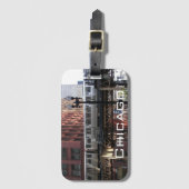Étiquette À Bagage Train à boucle élevé de Chicago (Devant Vertical)