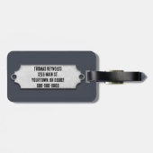 Étiquette À Bagage Train vintage En Neige (Dos horizontal)