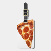 Étiquette À Bagage Tranche de pizza pepperoni classique de SlipperyJo (Devant Vertical)