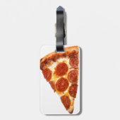 Étiquette À Bagage Tranche de pizza pepperoni classique de SlipperyJo (Dos Vertical)