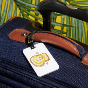 Étiquette À Bagage Tranches de pain beurré Kawaii Toast heureux