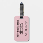 Étiquette À Bagage Tranquille en souris mignonne Pois personnalisés (Dos Vertical)