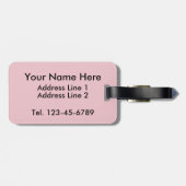 Étiquette À Bagage Tranquille en souris mignonne Pois personnalisés (Dos horizontal)