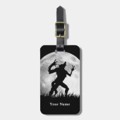 Étiquette À Bagage Transformation de Pleine lune de loup-garou (Devant Vertical)