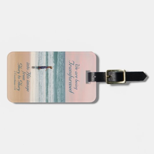 Étiquette À Bagage Transformé en sa Bible d'image, Giron Beach (Devant horizontal)