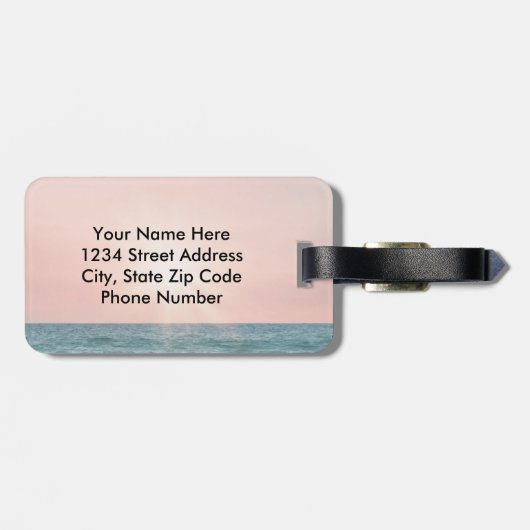 Étiquette À Bagage Transformé en sa Bible d'image, Giron Beach (Dos horizontal)