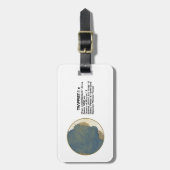 Étiquette À Bagage TRAPPIST-1 e Données techniques (Devant Vertical)