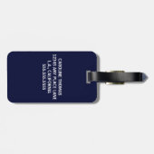 Étiquette À Bagage Travail social d'amour de paix (Dos horizontal)