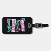 Étiquette À Bagage Travaille dur pour rester humble (Devant horizontal)