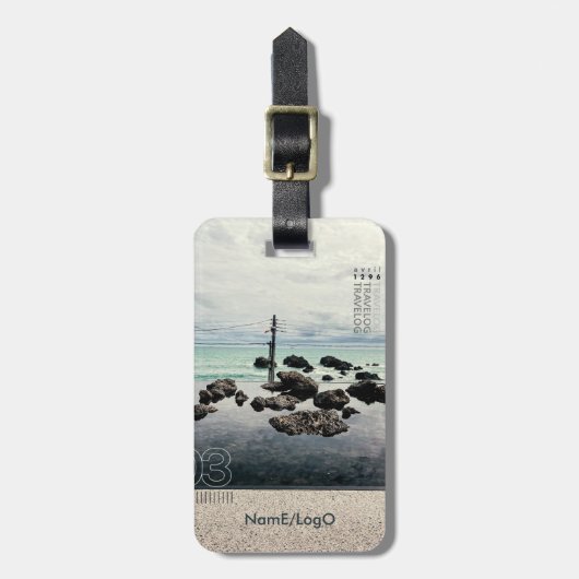 Étiquette À Bagage travelog_3 (Devant Vertical)