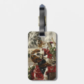 Étiquette À Bagage Treeing Walker Coonhound Dog Christmas Festive (Dos Vertical)