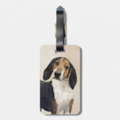 Étiquette À Bagage Treeing Walker Coonhound Peinture - Art original (Dos Vertical)
