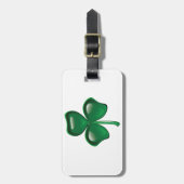 Étiquette À Bagage Trèfle à trois feuilles Shamrock vert (Devant Vertical)