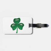 Étiquette À Bagage Trèfle à trois feuilles Shamrock vert (Dos horizontal)