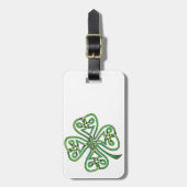 Étiquette À Bagage Trèfle de Quatre-Feuille (Devant Vertical)