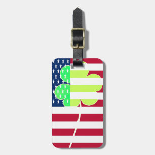 Étiquette À Bagage Trèfle irlandais St Patrick de shamrock de drapeau