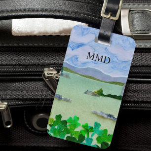 Étiquette À Bagage Trèfle monogramme