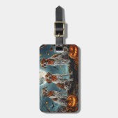 Étiquette À Bagage Treking Walker Halloween Éffrayant (Devant Vertical)