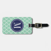 Étiquette À Bagage Trellis marocain en bon état de tuiles d'obscurité (Devant horizontal)