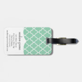 Étiquette À Bagage Trellis marocain en bon état de tuiles d'obscurité (Dos horizontal)