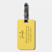 Étiquette À Bagage Trendy Palm Tree Vacation (Dos Vertical)