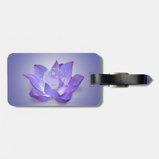 Étiquette À Bagage Très Peri Lotus et Yin Yang (Dos horizontal)
