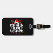 Étiquette À Bagage Très Probable D'Appeler Père Noël Bruh Drôle Noël (Devant horizontal)