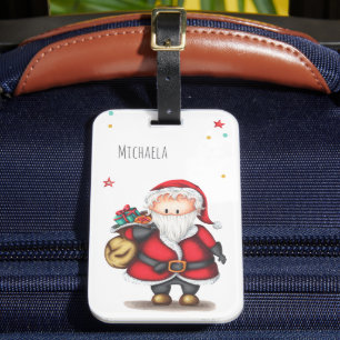 Étiquette À Bagage Très simple Noël Père Noël