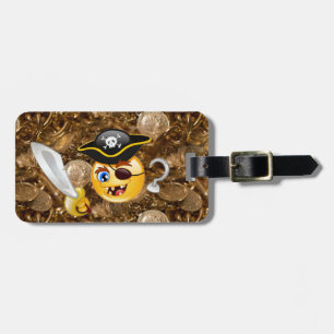 Étiquette À Bagage trésor pirate emoji