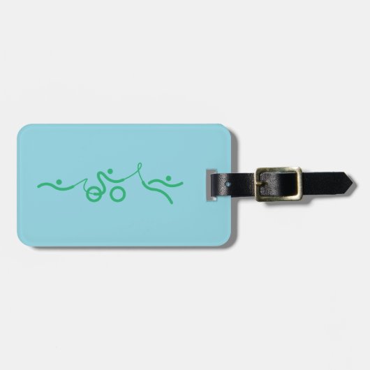 Étiquette À Bagage Triathlon cool et design unique (Devant horizontal)