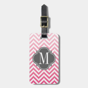 Étiquette À Bagage Tribal aztèque rose d'Ombré Chevron personnalisé