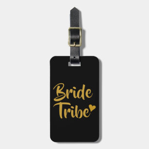 Étiquette À Bagage Tribu de la mariée cœur doré
