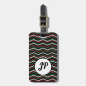 Étiquette À Bagage Tricot d'hiver chevron design personnalisé (Devant Vertical)