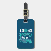 Étiquette À Bagage Tricot Est Mon Contact Sport (Devant Vertical)