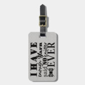 Étiquette À Bagage Tricot ・ Pas Assez Fer Artisanat Typographie (Devant Vertical)