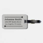 Étiquette À Bagage Tricot ・ Pas Assez Fer Artisanat Typographie (Dos horizontal)