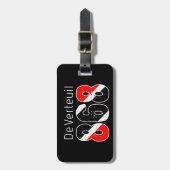 ÉTIQUETTE À BAGAGE TRINI 868 NOIR (Devant Vertical)