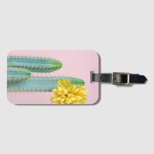 Étiquette À Bagage Trio bleu de cactus (Devant Horizontal)