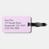 Étiquette À Bagage Trio de Clematis Pink and White Spring Vine (Dos horizontal)