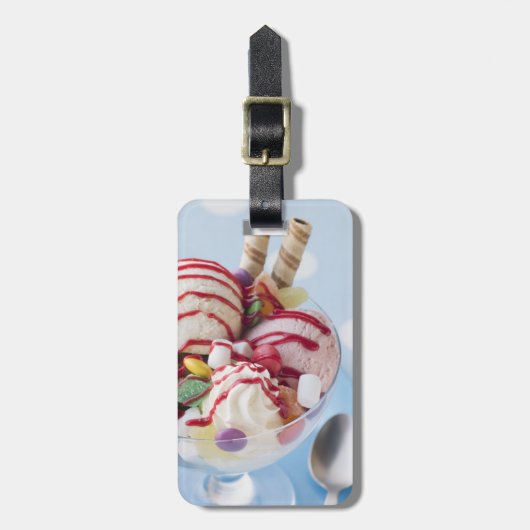 Étiquette À Bagage Trio de crème glacée et de parfait doux (Devant Vertical)